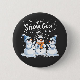 Chapa Redonda De 5 Cm Hasta la nieve, buenos Navidades de Snowman