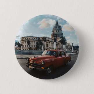 Chapa Redonda De 5 Cm Havana Cuba Coche Clásico Antiguo 