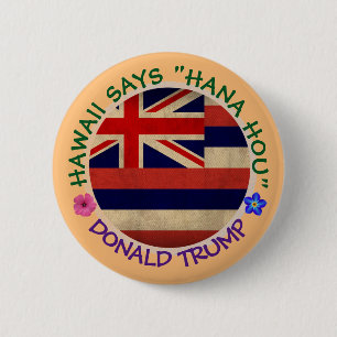 Chapa Redonda De 5 Cm Hawaii dice "hazlo otra vez"