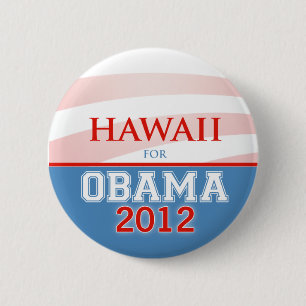Chapa Redonda De 5 Cm HAWAII para Obama 2012