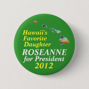 Chapa Redonda De 5 Cm Hawaii para Roseanne Barr 2012