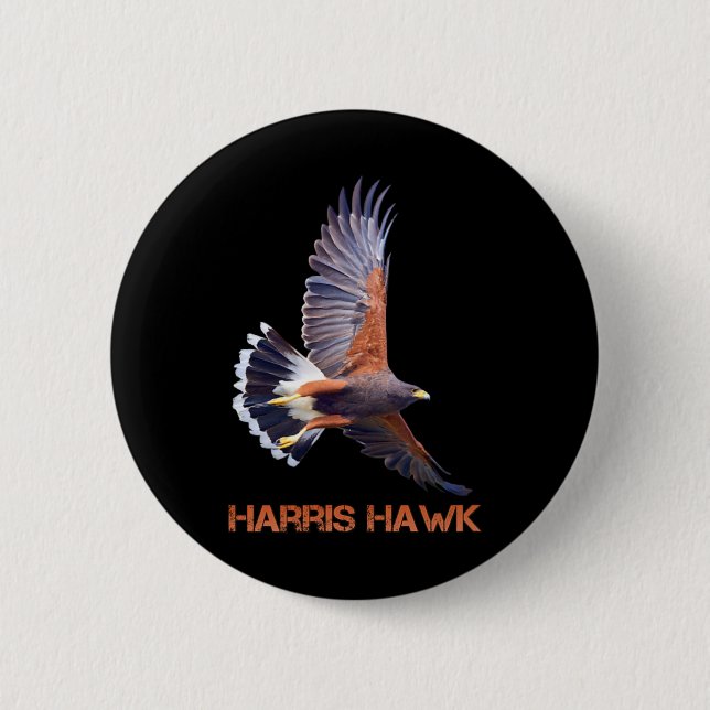 Chapa Redonda De 5 Cm Hawk Kamala Harris Por Presidente (Anverso)