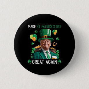Chapa Redonda De 5 Cm Haz de nuevo genial el día de San Patricio Leprech
