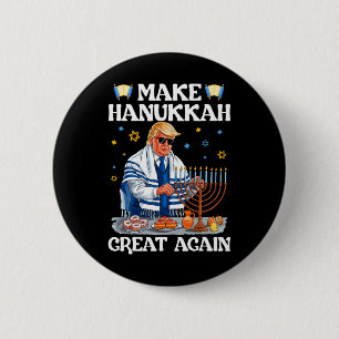 Chapa Redonda De 5 Cm Haz de nuevo grande el Hanukkah Trump judío feo Ch