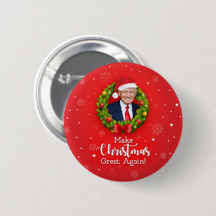 Chapa Redonda De 5 Cm Haz de nuevo grande la Navidad Trump MAGA regalo d
