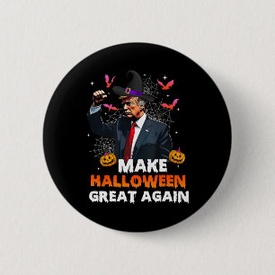Chapa Redonda De 5 Cm Haz Halloween Grande Otra Vez Divertido Trump Espe