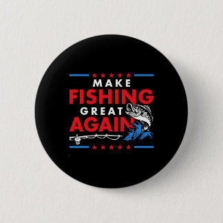 Chapa Redonda De 5 Cm Haz que la pesca sea genial de nuevo, pescador div