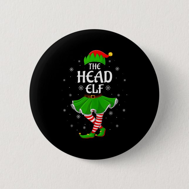 Chapa Redonda De 5 Cm Head Elf Christmas Family Girls Women Elf Squad Xm (Anverso)