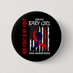 Chapa Redonda De 5 Cm Heart Chd Awareness Ba