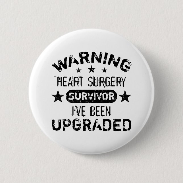 Chapa Redonda De 5 Cm Heart Surgery Humor Upgraded (Anverso)