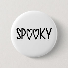 Chapa Redonda De 5 Cm Heart Typography spooky