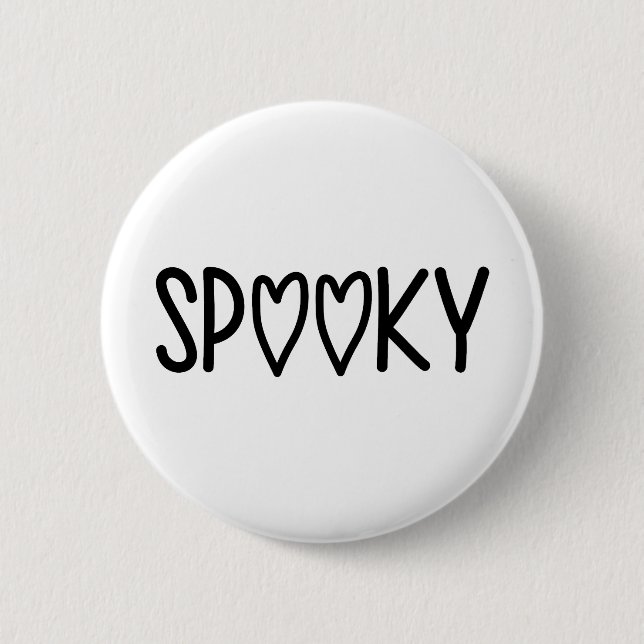 Chapa Redonda De 5 Cm Heart Typography spooky (Anverso)