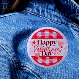 Chapa Redonda De 5 Cm Heartfelt Celebration: Happy Valentines Day Button