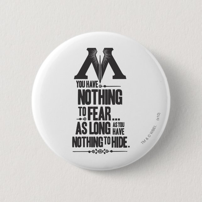 Chapa Redonda De 5 Cm Hechizo de Harry Potter | Propaganda del Ministeri (Anverso)