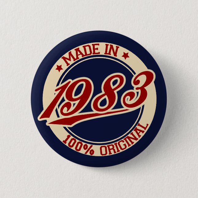 Chapa Redonda De 5 Cm Hecho En 1983 (Anverso)