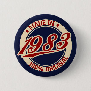 Chapa Redonda De 5 Cm Hecho En 1983