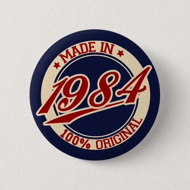 Chapa Redonda De 5 Cm Hecho En 1984 (Anverso)