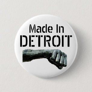 Chapa Redonda De 5 Cm Hecho en Detroit
