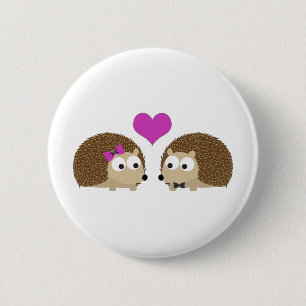 Chapa Redonda De 5 Cm Hedgehog Love