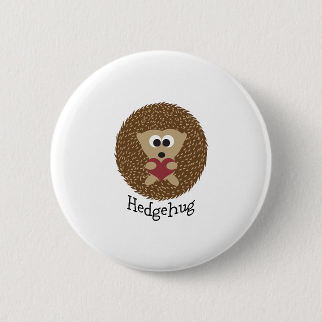 Chapa Redonda De 5 Cm Hedgehug Hedgehog (Anverso)