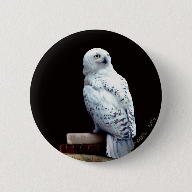 Chapa Redonda De 5 Cm Hedwig en libros (Anverso)