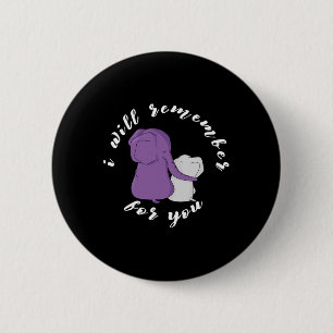 Chapa Redonda De 5 Cm Heimerheimer Awareness Mes I Endheimer Purple Ri