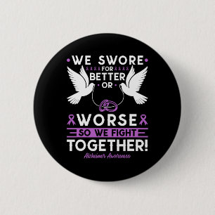 Chapa Redonda De 5 Cm Heimerheimer Awareness Spouse Husbybyfe Support