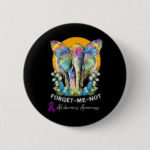 Chapa Redonda De 5 Cm Heimerheimer Elephant Forget-me-not Heimerheimer's