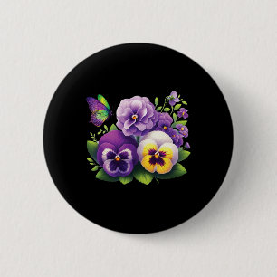 Chapa Redonda De 5 Cm Heimerheimer Viola Floral Pansy Dementi Heimerheim