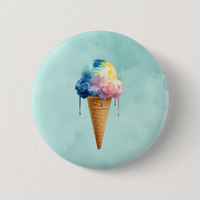 Chapa Redonda De 5 Cm Helado (Anverso)