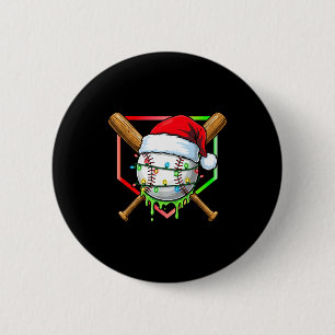 Chapa Redonda De 5 Cm Helado de goteo de béisbol de Navidad Goteo de béi