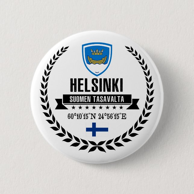 Chapa Redonda De 5 Cm Helsinki (Anverso)