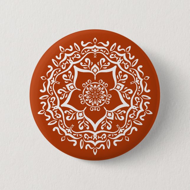 Chapa Redonda De 5 Cm Henna Mandala (Anverso)