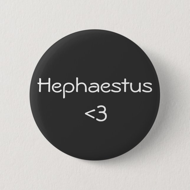Chapa Redonda De 5 Cm Hephaestus <3 - Dios griego (Anverso)