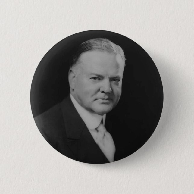 Chapa Redonda De 5 Cm Herbert Hoover (Anverso)