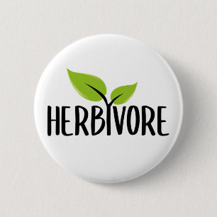 Chapa Redonda De 5 Cm Herbivore, el activismo vegano