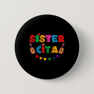 Chapa Redonda De 5 Cm Hermana Cita Cinco De Mayo Fiesta mexicana Fiesta 