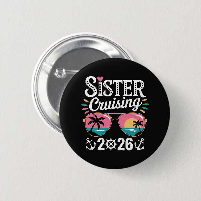 Chapa Redonda De 5 Cm Hermana Crucero 2026 (Anverso y reverso)