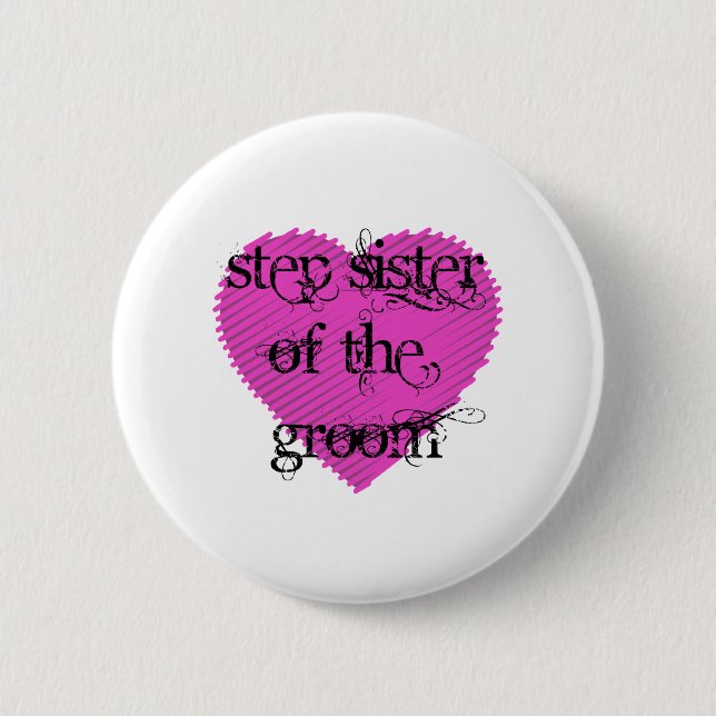 Chapa Redonda De 5 Cm Hermana de Groom (Anverso)