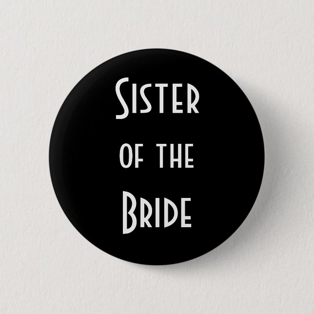 Chapa Redonda De 5 Cm Hermana de la novia (Anverso)