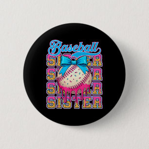 Chapa Redonda De 5 Cm Hermana del Béisbol Retro Helado Perforación Coque