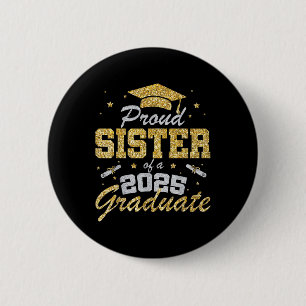 Chapa Redonda De 5 Cm Hermana Orgullosa De Un Graduado 2025 Senior Cl De