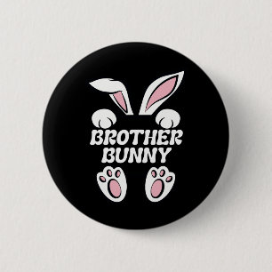 Chapa Redonda De 5 Cm Hermano Bunny Fun Easter Rabbit Bunny Ears Cute Ra