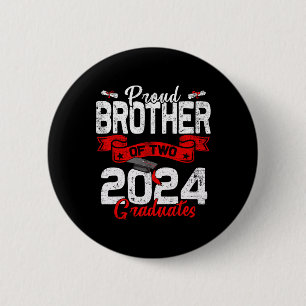 Chapa Redonda De 5 Cm Hermano De Dos Gemelos De Graduación Cl 2024