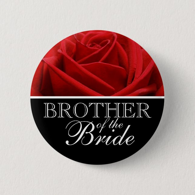 Chapa Redonda De 5 Cm Hermano De Los Bodas De Novia (Anverso)