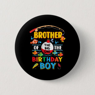 Chapa Redonda De 5 Cm Hermano del Big One Fishing 1er Cumpleaños Ofisha