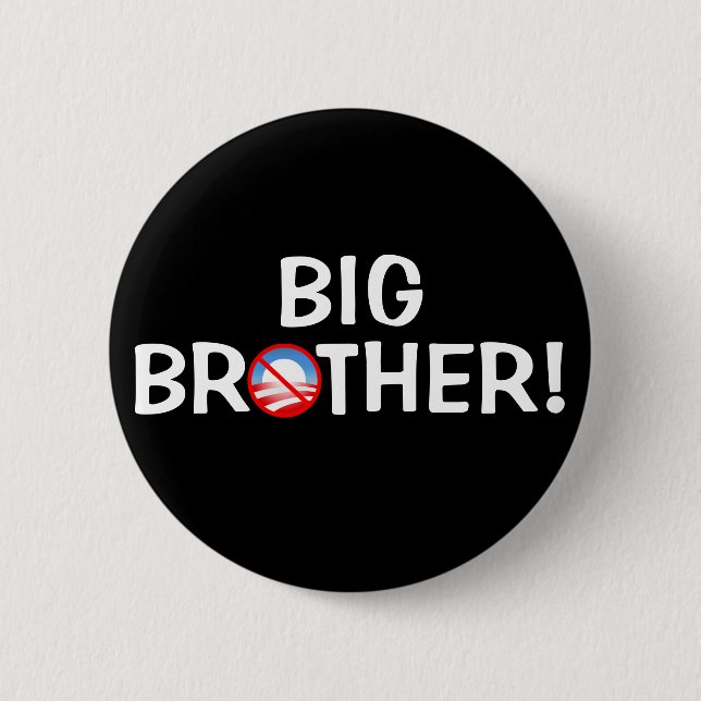 Chapa Redonda De 5 Cm ¡Hermano mayor! - Obama (Anverso)