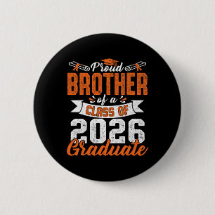 Chapa Redonda De 5 Cm Hermano Orgulloso De Un Cl Graduado Promoción 2026