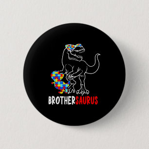 Chapa Redonda De 5 Cm Hermanosaurio T Rex Dinosaurio Conciencia del Auti