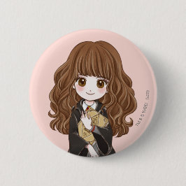 Chapa Redonda De 5 Cm Hermione Granger Acuarela Mágica